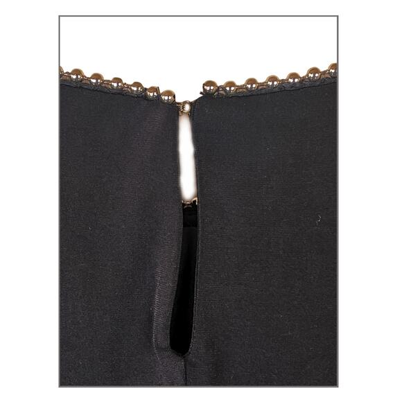 Premise Studio Women’s Top Blouse Size Medium Long Sleeve Silver Balls in Black - Picture 4 of 9